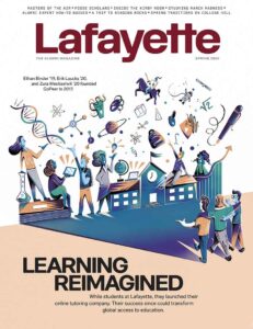 Cover of the spring 2024 Lafayette magazine. The headline reads: Learning Reimagined.