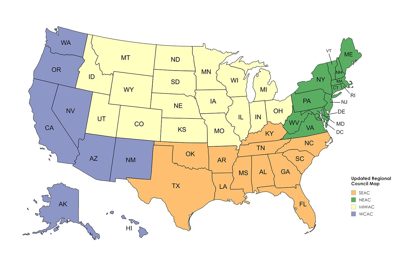 Regional Councils map